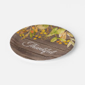 Rustikaler Erntedank Pappteller (Schrägansicht)