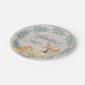 Rustikaler Erntedank Pappteller (Schrägansicht)