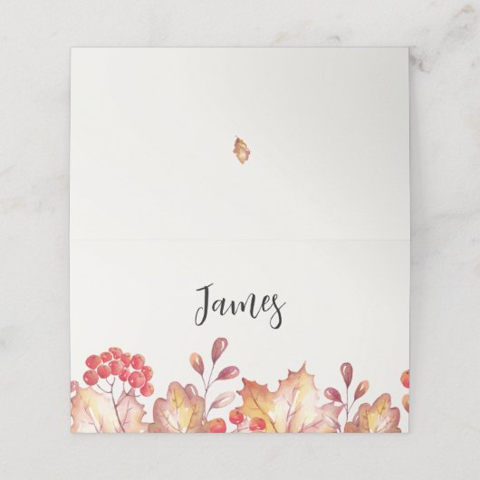 Rustikaler Erntedank Platzkarte (Außenseite Aufgefaltet)