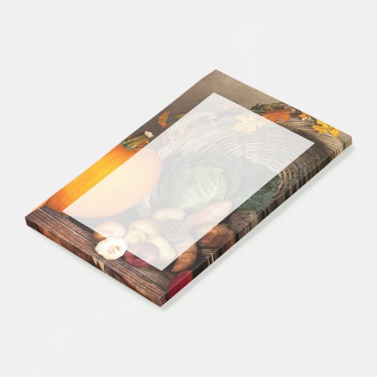 Rustikaler Erntedank Post-it Klebezettel (angewinkelt)