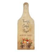 Rustikaler Erntedank Pumpkin Floral Cutting Board Schneidebrett (Vorderseite)