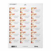 Rustikaler Erntedank Pumpkin Wasserfarben Herbst Adressaufkleber (Vorne)