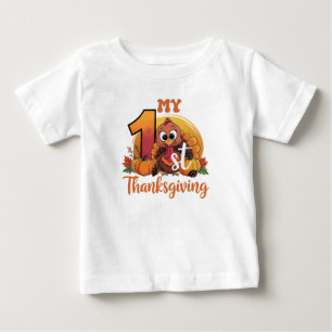 Rustikaler Erntedank Pumpkin Wasserfarben Herbst Baby T-shirt