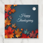 Rustikaler Erntedank Pumpkin Wasserfarben Herbst Geschenkanhänger (Rückseite)