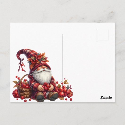 Rustikaler Erntedank Pumpkin Wasserfarben Herbst Postkarte (Rückseite)