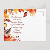 Rustikaler Erntedank Pumpkin Wasserfarben Herbst Postkarte (Rückseite)