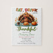 Rustikaler Erntedank Pumpkin Wasserfarben Herbst Puzzle (Vertikal)