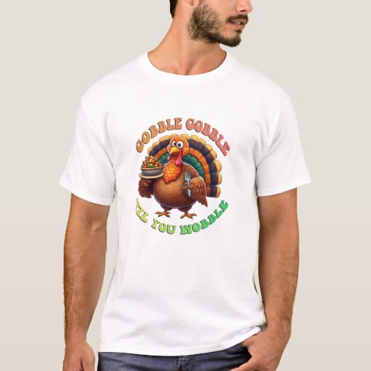 Rustikaler Erntedank Pumpkin Wasserfarben Herbst T-Shirt (Vorderseite)