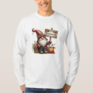 Rustikaler Erntedank Pumpkin Wasserfarben Herbst T-Shirt