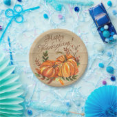 Rustikaler Erntedank Pumpkins Pappteller (Party)