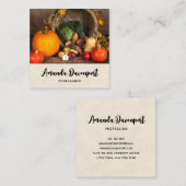 Rustikaler Erntedank Quadratische Visitenkarte (Vorne/Hinten)