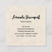 Rustikaler Erntedank Quadratische Visitenkarte (Rückseite)