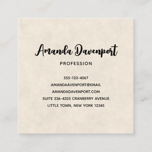 Rustikaler Erntedank Quadratische Visitenkarte (Rückseite)