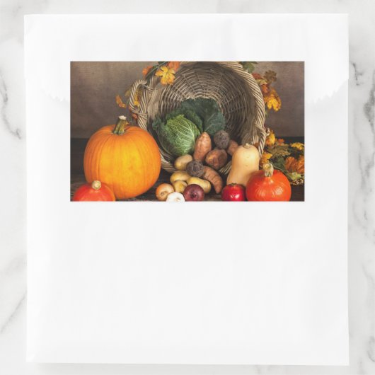 Rustikaler Erntedank Rechteckiger Aufkleber (Tasche)