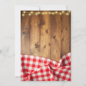 Rustikaler Erntedank Röstete Türkei Babydusche Einladung (Rückseite)