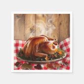 Rustikaler Erntedank Röstete Türkei Babydusche Serviette (Vorderseite)