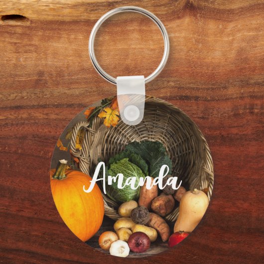 Rustikaler Erntedank Schlüsselanhänger (Vorderseite)