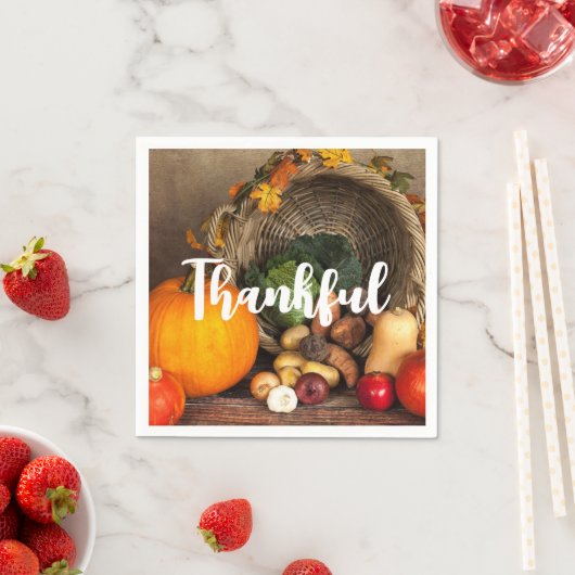 Rustikaler Erntedank Serviette (Beispiel)