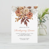 Rustikaler Erntedank Terracotta auf dem Lande Einladung (Stehend Vorderseite)