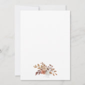 Rustikaler Erntedank Terracotta auf dem Lande Einladung (Rückseite)