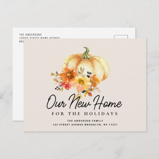 rustikaler Erntedank Urlaub verschoben Postkarte (Vorne/Hinten)