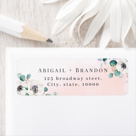 Rustikaler Eukalyptus Anemon Rücksendeadresse (Insitu)