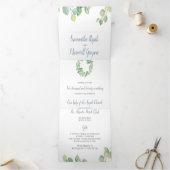 Rustikaler Eukalyptus auf einer Hochzeit Dreifach Gefaltete Einladung (Innenseite)