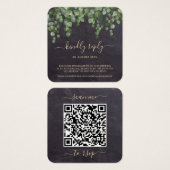 Rustikaler Eukalyptus Botanischer Hochzeitsstichta (Vorne & Hinten)