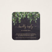 Rustikaler Eukalyptus Botanischer Hochzeitsstichta (Vorderseite)