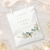 Rustikaler Eukalyptus goldenes Grün Boho Hochzeit Geschenktütchen (Ausgeschnitten)