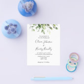 Rustikaler Eukalyptus Greenery Wedding Flyer (Einzeln)
