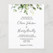 Rustikaler Eukalyptus Greenery Wedding Flyer (Vorne)