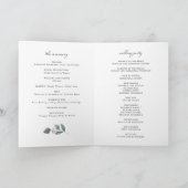 Rustikaler Eukalyptus-Kranz-Hochzeitsprospekt Programm (Innenseite)