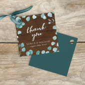 Rustikaler Eukalyptus und braunes Holz Vielen Dank Geschenkanhänger