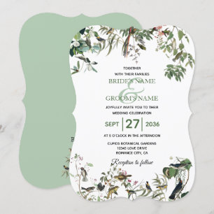 Rustikaler Eukalyptus Verlasse Vintage Hochzeit im Einladung