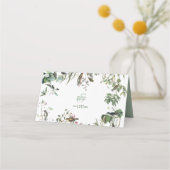 Rustikaler Eukalyptus Verlasse Vintage Hochzeit im Platzkarte (Rückseite)