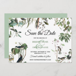 Rustikaler Eukalyptus Verlasse Vintage Hochzeit im Save The Date