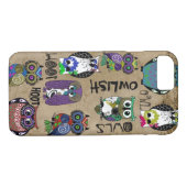 Rustikaler Eulen-Entwurf Case-Mate iPhone Hülle (Rückseite (Horizontal))