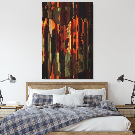 Rustikaler Fall Abstrakt Art Paint Texture Leinwanddruck (Insitu (Schlafzimmer))