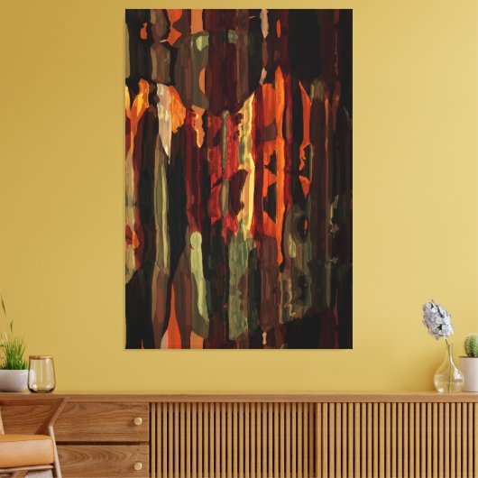 Rustikaler Fall Abstrakt Art Paint Texture Leinwanddruck (Insitu (Wohnzimmer))