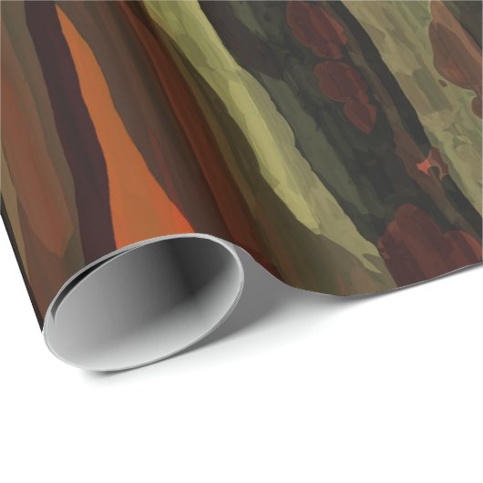 Rustikaler Fall Abstrakte Kunstmalerei Geschenkpapier (Rolleneckpunkt)