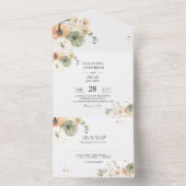 Rustikaler Fall auf einer Hochzeit All In One Einladung (Innen Boden)