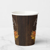 Rustikaler Fall |Autumn Pumpkin |Blätter Polterabe Pappbecher (Links)