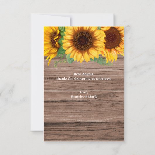 Rustikaler Fall | Babydusche Dankeskarte (Rückseite)