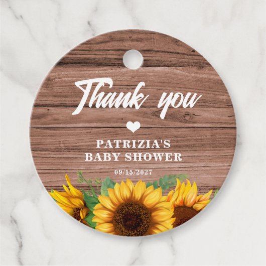 Rustikaler Fall | Babydusche Geschenkanhänger (Vorderseite)