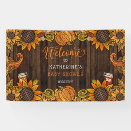 Rustikaler Fall | Babydusche im Herbst Willkommen Banner