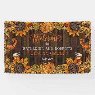 Rustikaler Fall   Begrüßungsbanner für Herbst-Polt Banner