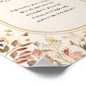 Rustikaler Fall Beige Hochzeit dieser Kerzenbrönen Poster (Ecke)