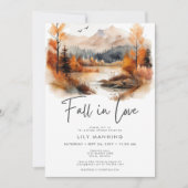 Rustikaler Fall Berg Fall in Liebe Brautparty Einladung (Vorderseite)