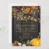 Rustikaler Fall blumengeschmückte elegante Scheune Einladung (Vorderseite)